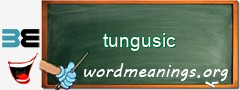 WordMeaning blackboard for tungusic